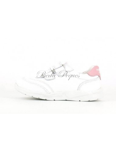 Pablosky Deportiva con Velcro color Blanco y Rosa