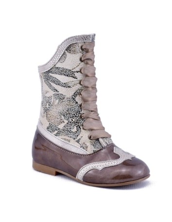 Guxs Bota Pascuala Boxeo combinada en Charol Camel y Ante... 2