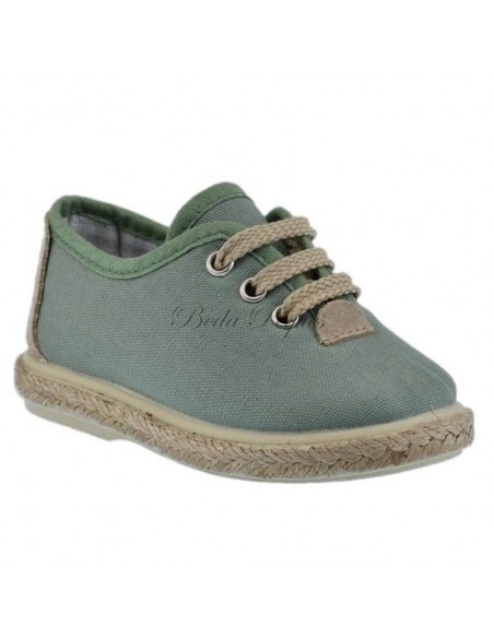 Lona Esparto  color Verde Musgo  con piso en Yute