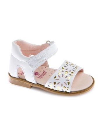 Pablosky Sandalia Niña Piel Blanco ajustables