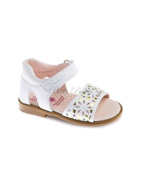 Pablosky Sandalia Niña Piel Blanco ajustables