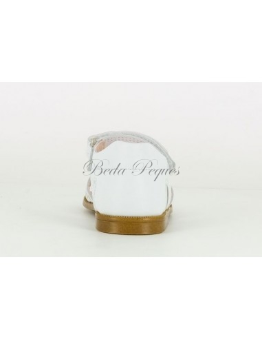 Pablosky Sandalia Niña Piel Blanco ajustables