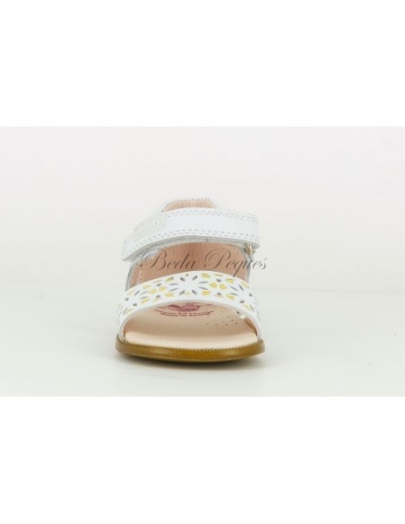 Pablosky Sandalia Niña Piel Blanco ajustables