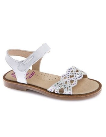 Pablosky Sandalia Niña Piel Blanco velcro