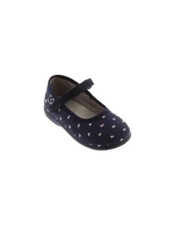 Victoria Mercedita Textil tipo Plumeti con Velcro en Azul...