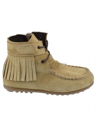 Guxs Botin Mohicana en piel serraje con flecos...