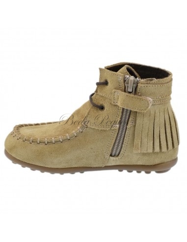 Guxs Botin Mohicana en piel serraje con flecos...