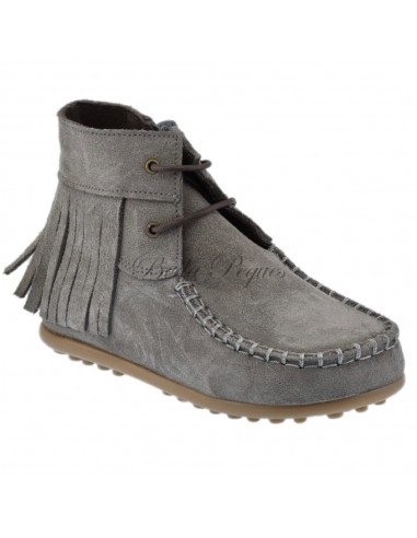 Guxs Botin Mohicana en piel serraje con flecos...