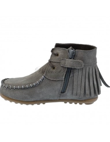 Guxs Botin Mohicana en piel serraje con flecos...