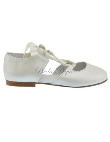 Guxs Bailarina Ceremonia Piel Beige con Lazo