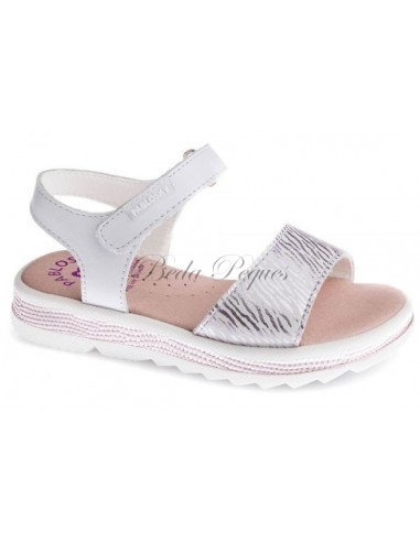 Pablosky Sandalia  Niña con Velcro Blanca
