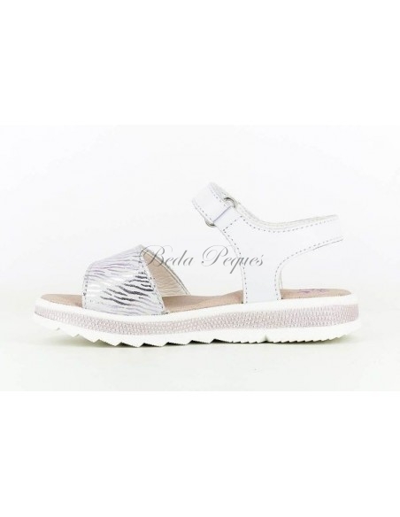 Pablosky Sandalia  Niña con Velcro Blanca