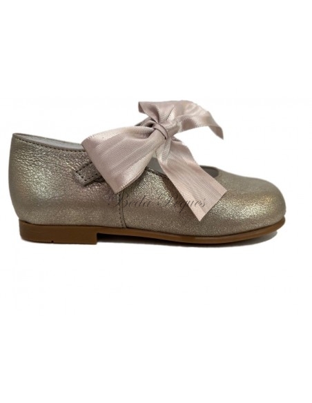 Guxs  Merceditas Pieles Polvore Taupe/Dorado