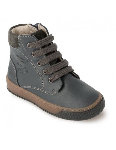 Bota en piel para niño de Garvalin en azul marino