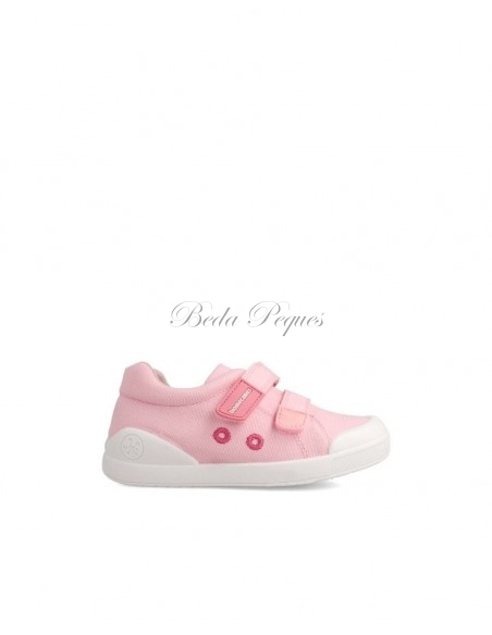 Biomecanics zapato colegial deportivo velcro color Rosa
