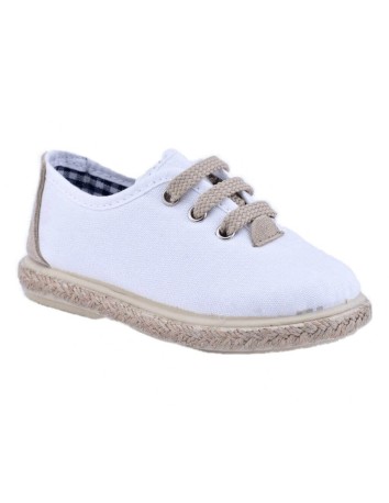 Esparto color Blanco con piso en Yute