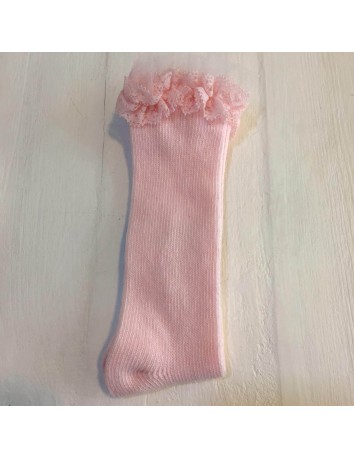 Calcetas Volante Rosa