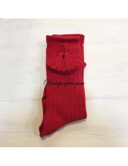 Calceta Pompón Rojo