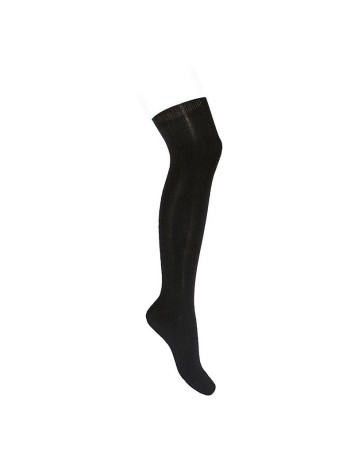 Media Alta sobre la rodilla punto liso Negro 900