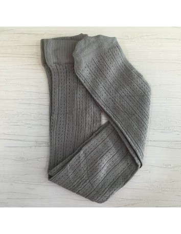 Panty Niña Calado Gris
