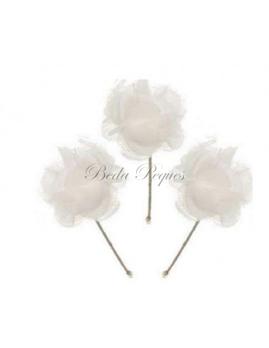 Pack  con 3 flores Blanco
