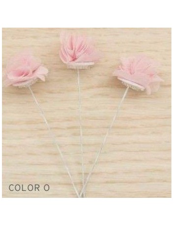 Pack  con 3 flores Rosa bebé