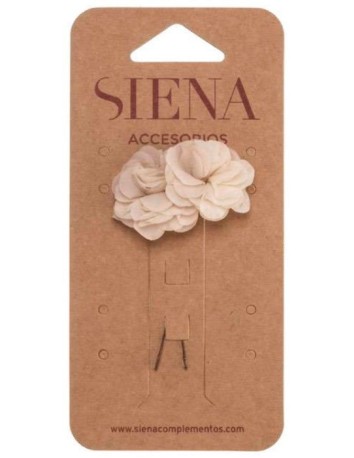 Pack dos flores con pincho Beige