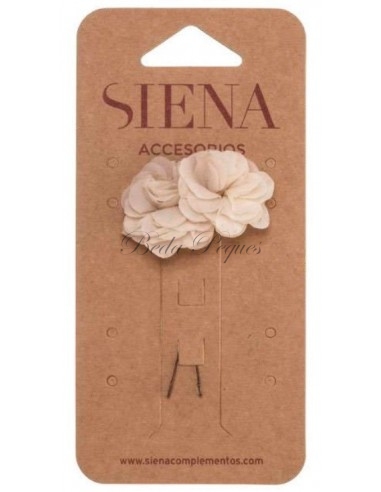 Pack dos flores con pincho Beige