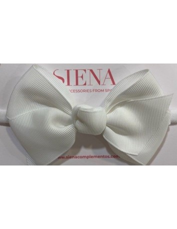 Diadema lazo Bebé Blanco