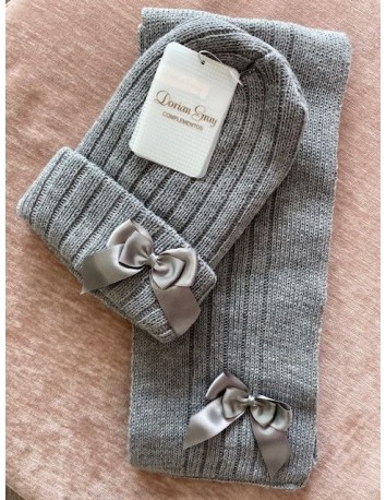 Dorian Gray, Gorro y Bufanda color Gris