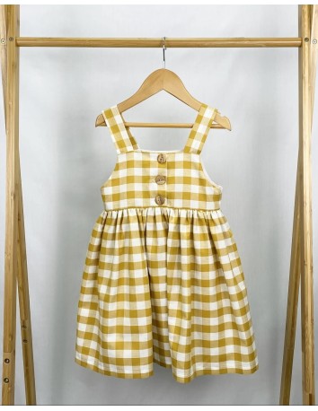 Mon Petit Bonbon colección Vichy Pichi de niña mostaza