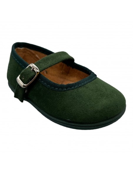 Zapato Bailarina niña basica color verde