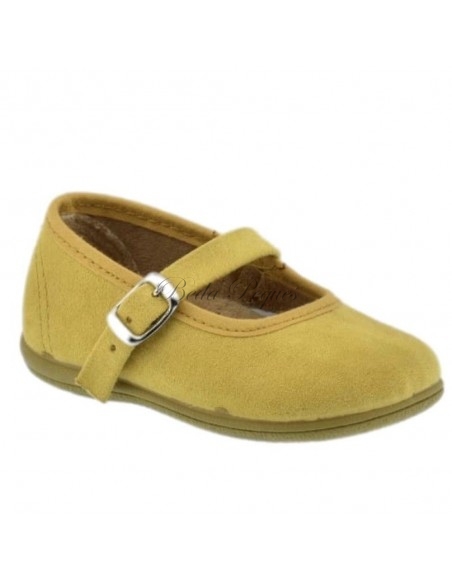 Zapato Bailarina niña basica color mostaza