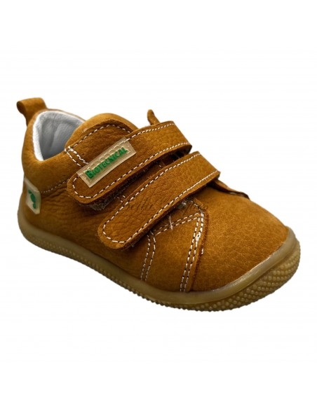 Biotecnical zapato deportivo casual en piel blandito color camel