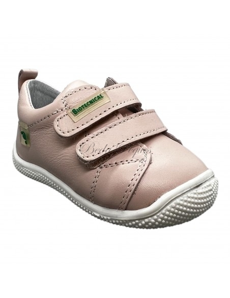 Biotecnical zapato deportivo casual en piel blandito color rosa