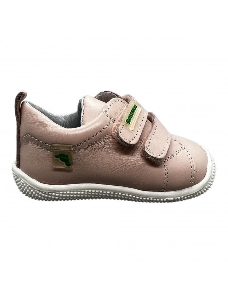 Biotecnical zapato deportivo casual en piel blandito color rosa