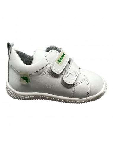 Biotecnical zapato deportivo casual en piel blandito color blanco