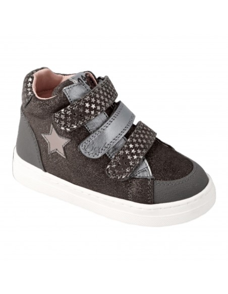 Garvalin Botin velcro estrellas en color gris