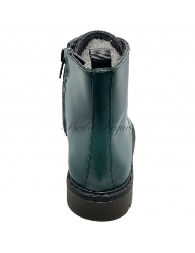 Guxs bota militar de piel florentic verde botella