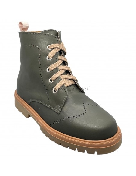 Guxs bota militar de piel california verde oliva