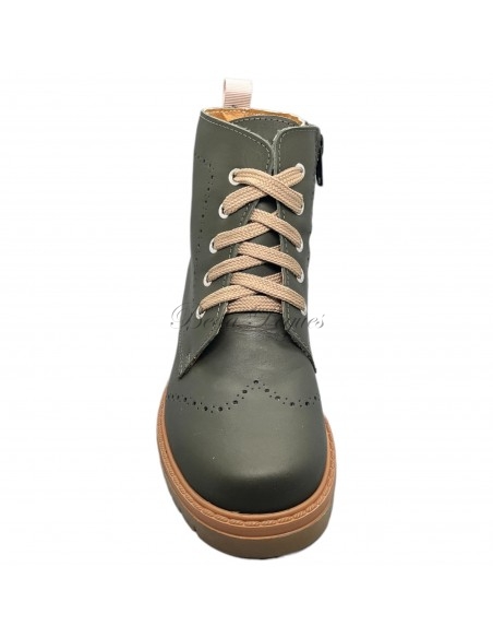 Guxs bota militar de piel california verde oliva