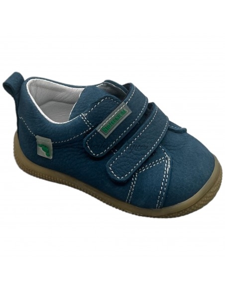 Biotecnical zapato deportivo casual en piel blandito color azulon