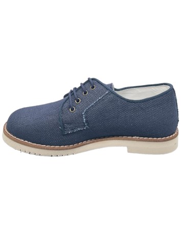 Guxs zapato blucher niño color lino azul marino 2