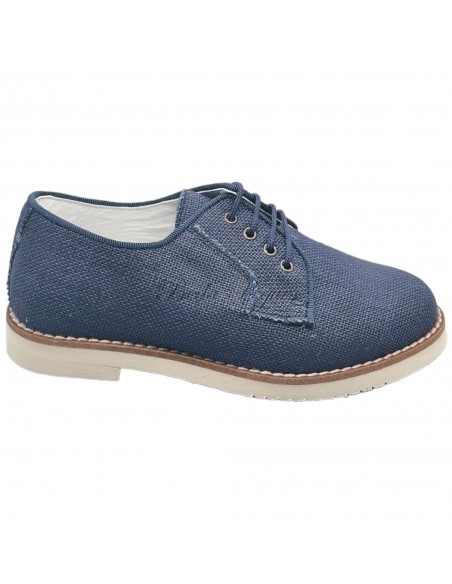Guxs zapato blucher niño color lino azul marino