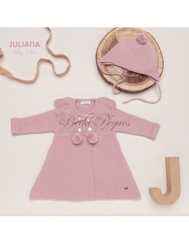 Juliana Bebés Abrigo Volante Rosa Maquillaje