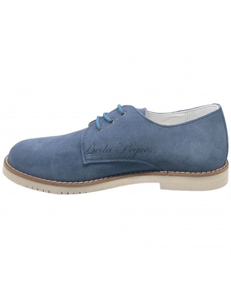 Guxs zapato blucher niño color azul jeans
