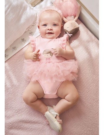 Mayoral newborn body tutu con diadema