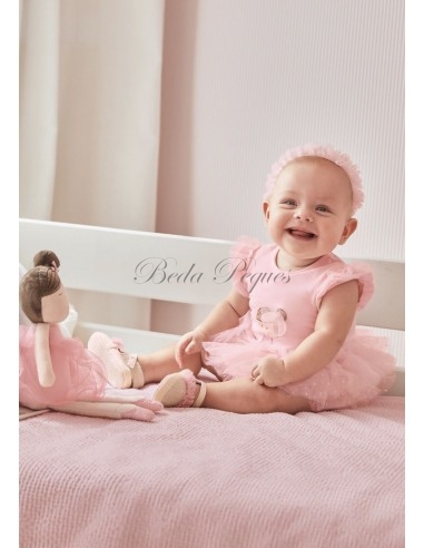 Mayoral newborn body tutu con diadema