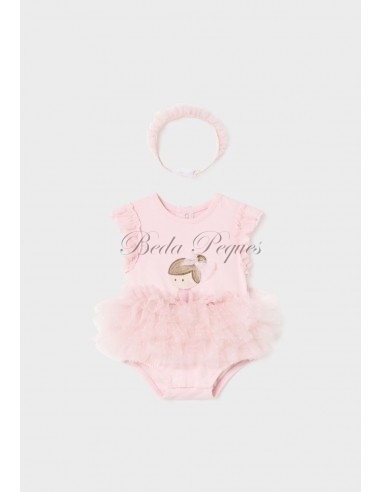 Mayoral newborn body tutu con diadema