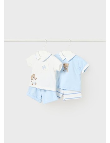Mayoral newborn cto. 4 piezas corto cuello color cielo